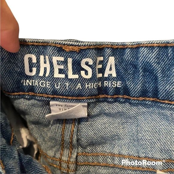 Garage Chelsea denim distressed high waist shorts size 3 - Picture 6 of 9